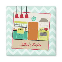 Cozinha Colorida Retro Magnet