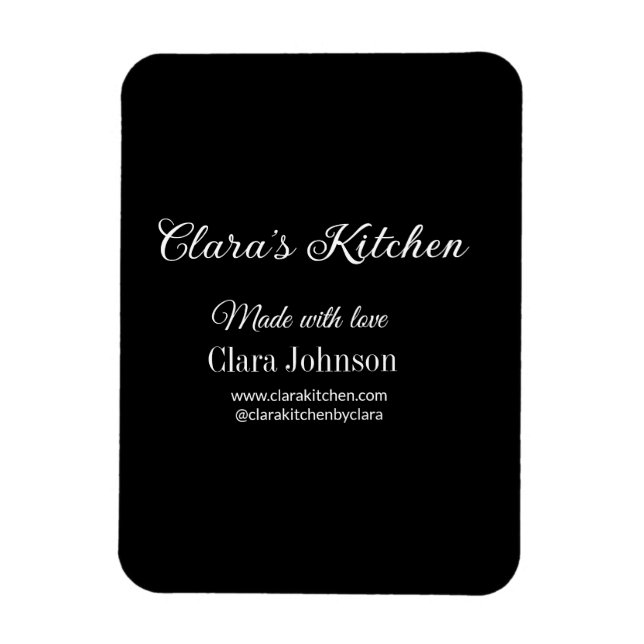 Íman cozinha comida chef adicionar nome de restauração  (Vertical)