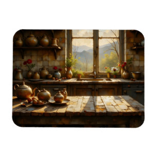 Íman Cozinha Country aconchegante ao amanhecer