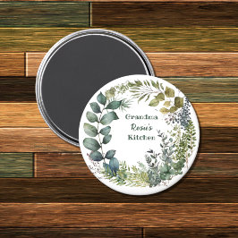 Íman Cozinha da avó | Piso de Aquarela Personalizado