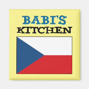 Íman Cozinha de Babi com Bandeira da República Checa