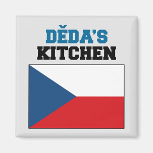 Íman Cozinha de Deda com bandeira da República Tcheca