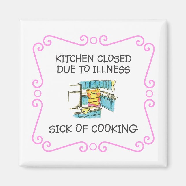 Íman Cozinha fechada devido a enjoo do Cozinhar (Frente)