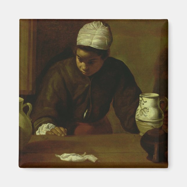 Íman Cozinha Maid com a Ceia em Emmaus, c.1618 (Frente)