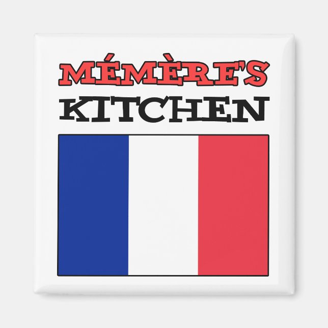 Íman Cozinha Memere com Bandeira da França (Frente)