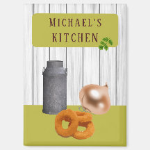 Cozinha Rústica Country com Ímã de Nome