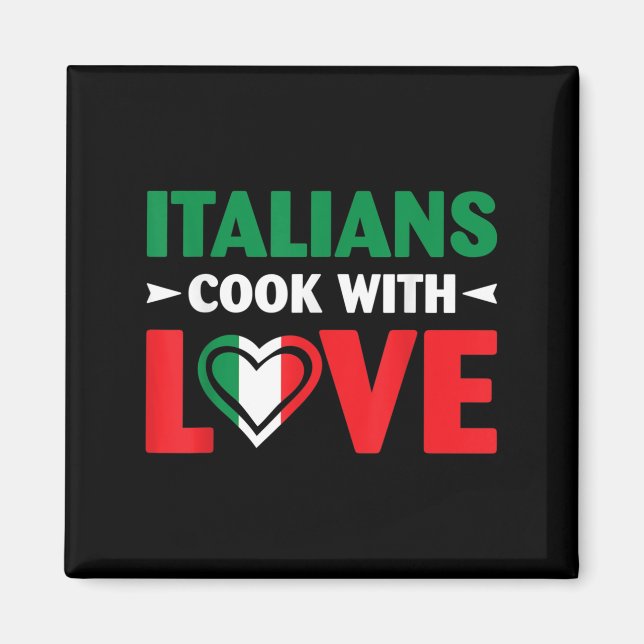Íman Cozinhe Com Amor Chef Italiano Frases Engraçadas C (Frente)