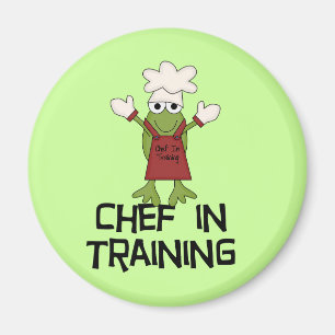 Íman Cozinheiro chefe do sapo no camiseta e nos
