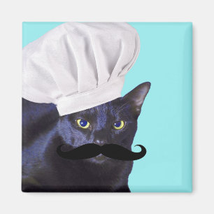 Íman Cozinheiro chefe italiano, gato preto