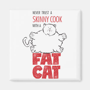 Íman Cozinheiro com gato gordo - ímã 2