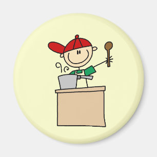 Íman Cozinheiro Homem em Figuras Simples