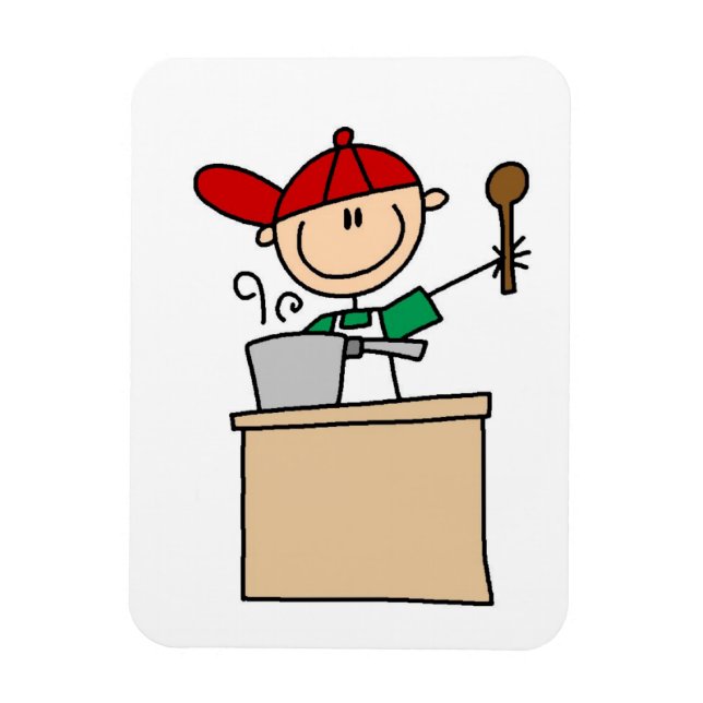 Íman Cozinheiro Homem em Figuras Simples (Vertical)