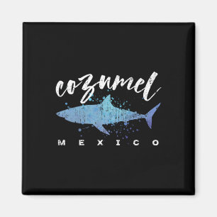 Íman Cozumel México Tubarão Mergulhador Férias de Prima