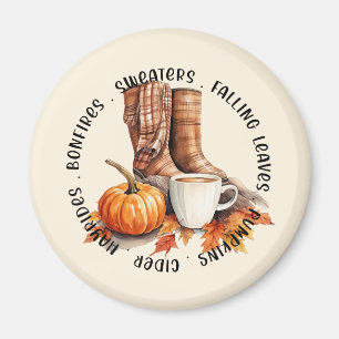 Íman Cozy Fall Vibes - Boots, Pumpkin Spice, Bonfire