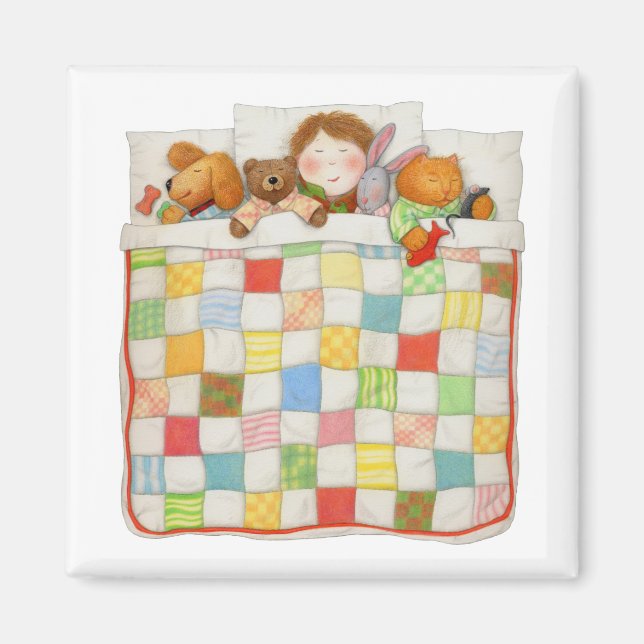 Íman COZY QUILT Square Magnet (Frente)
