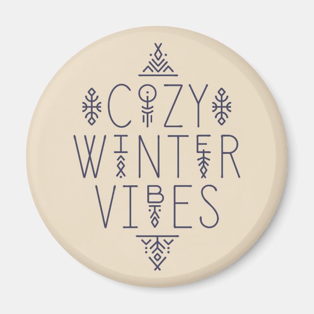 Íman Cozy Winter Vibes Design (Frente)