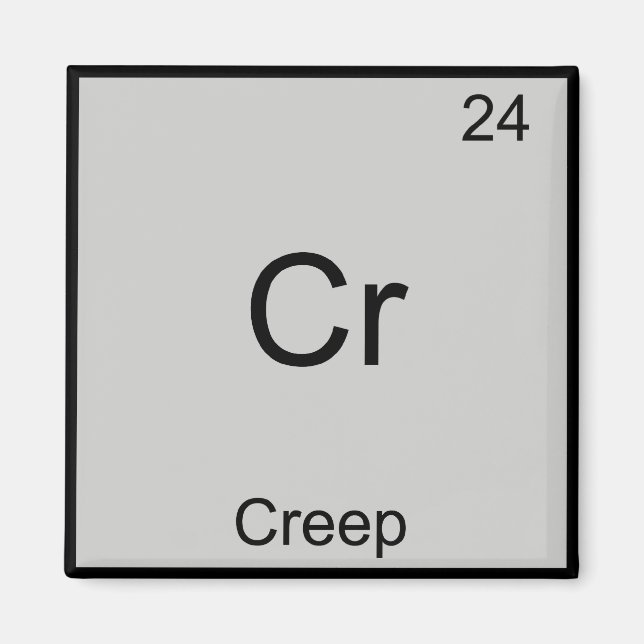Íman Cr - Símbolo De Elemento De Química Engraçado Da C (Frente)