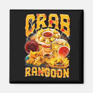 Íman Crab Rangoon Meme Contrafação Estilo Rap 90s Vinta