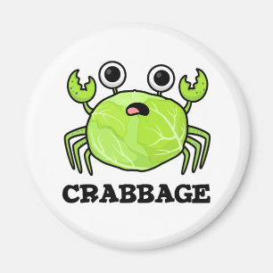 Íman Crabbage Funny Cabbage Crab Pun