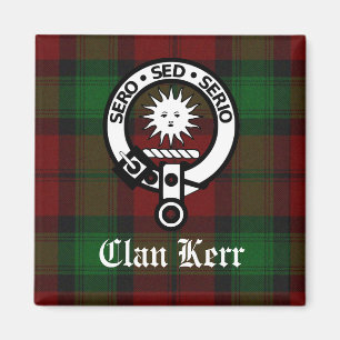 Íman Crachá Clan Kerr Tartan e Crest