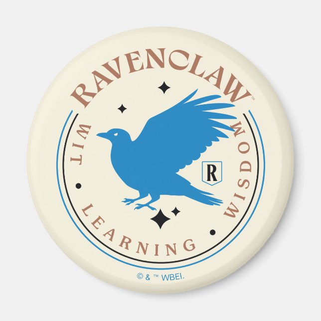 Íman CRACHÁ de Orgulho da Casa Azul RAVENCLAW™ (Frente)