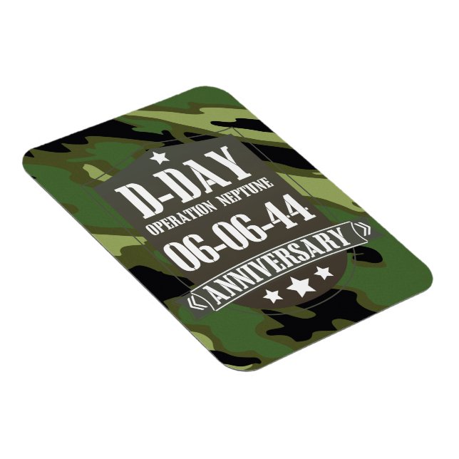 Íman Crachá do aniversário de D com camuflagem (Lado Direito)