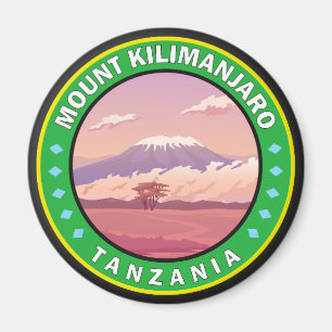 Íman Crachá do Círculo Monte Kilimanjaro na Tanzânia Áf