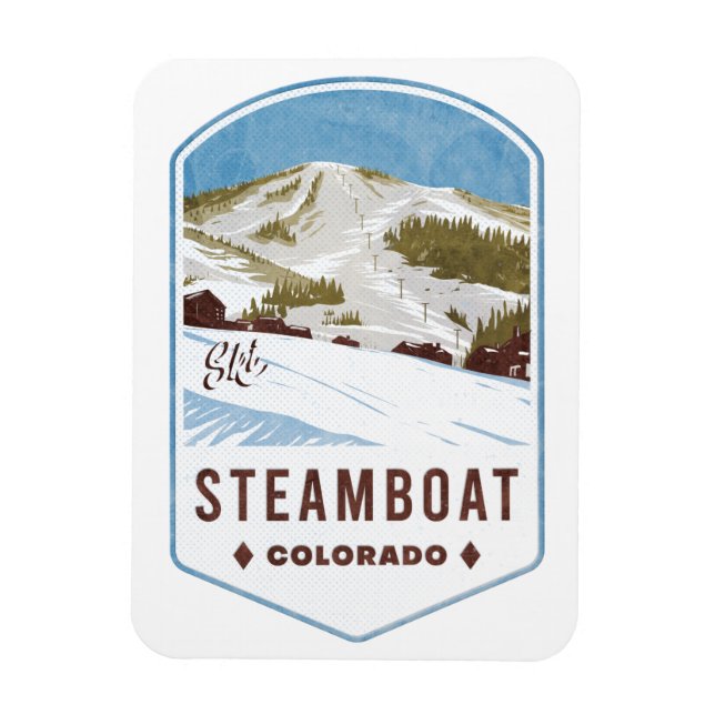 Íman Crachá Steamboat Colorado Ski (Vertical)
