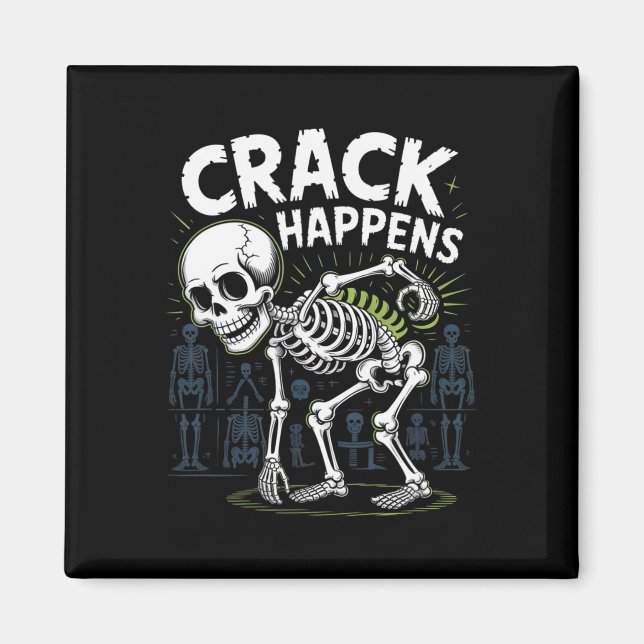 Íman Crack Ocorre Engraçado Osteopath Spine Halloween (Frente)