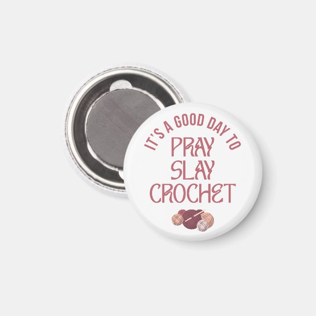 Íman Crafter Mãe Cristã REZE, DERROTE, CROCHÊ  (Front/Back)