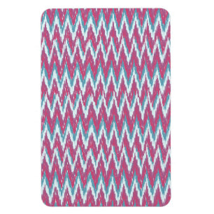 Íman Cranberry e Teal Kat ZigZag Padrão