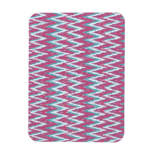 Íman Cranberry e Teal Kat ZigZag Padrão