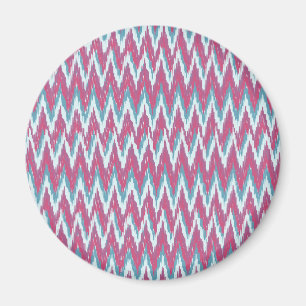 Íman Cranberry e Teal Kat ZigZag Padrão
