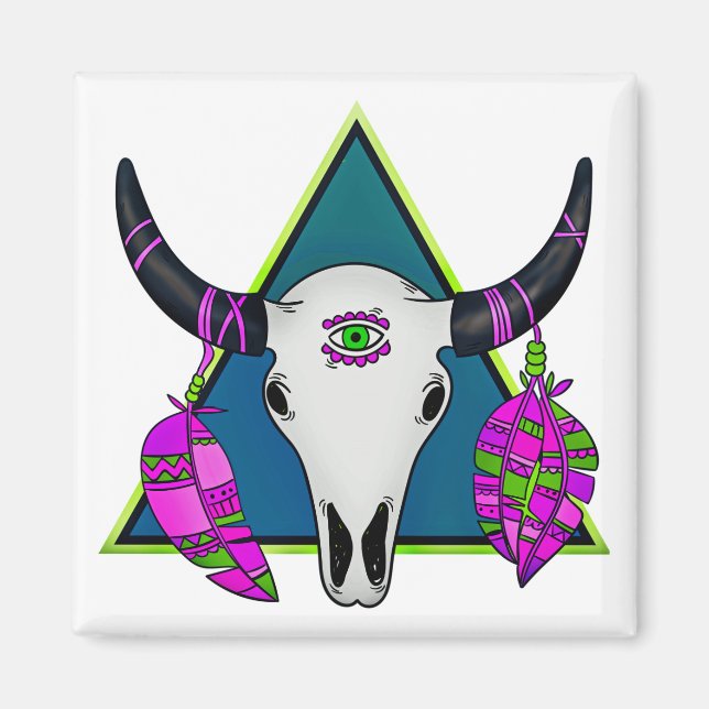 Íman Crânio animal tribal (Frente)