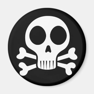 Íman crânio assustador sobre fundo negro