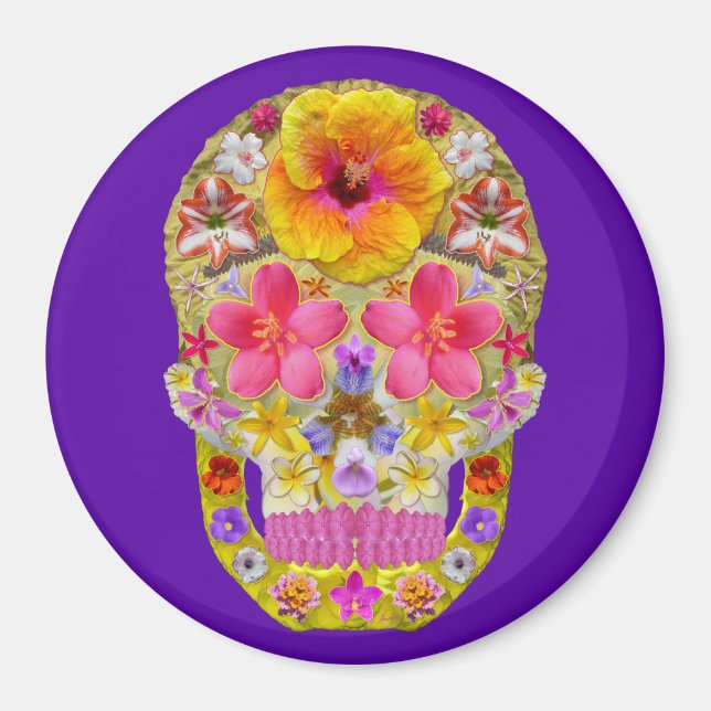 Íman Crânio da Flor 4 - Tropical (Frente)