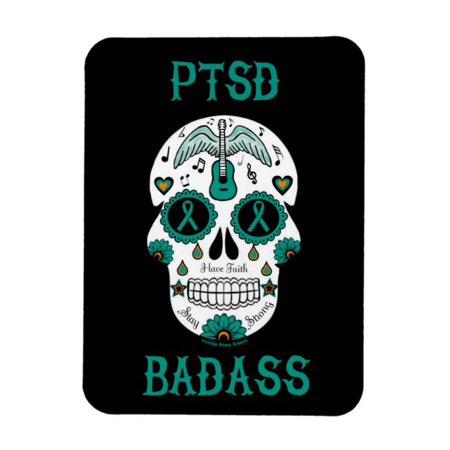 Íman Crânio de Badass PTSD (Vertical)