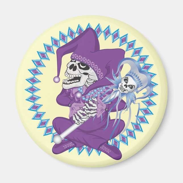 Íman Crânio de Jester Bonito (Frente)