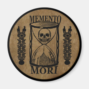 Íman Crânio de Memento mori hourglass