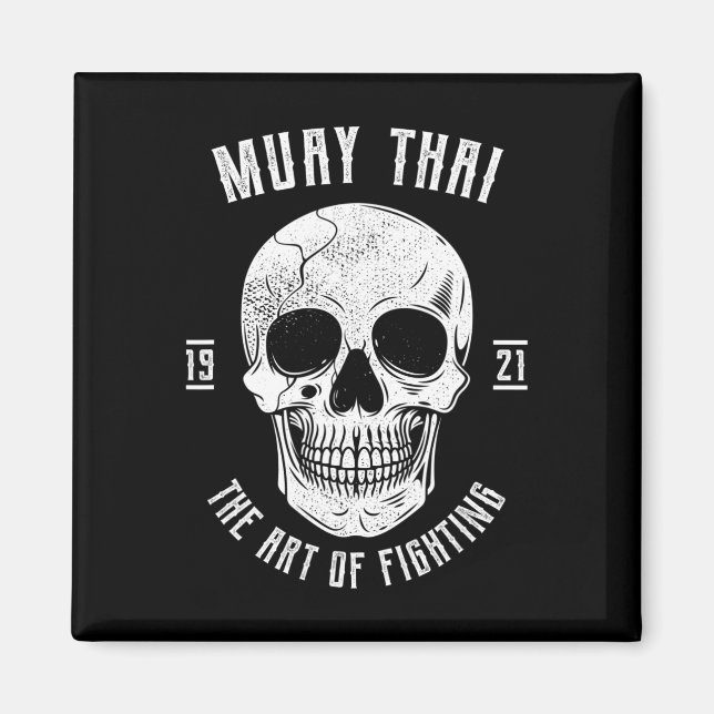 Íman Crânio de Muay Thai - Boxe Tailandesa e Kickboxing (Frente)