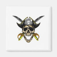 Crânio Pirata e Espadas Cruzadas