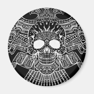 Íman Crânio simétrico com armas e balas pelo Al Rio