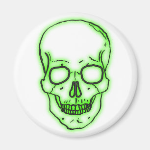 Íman crânio verde caveira green skull
