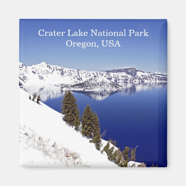 Íman Crater Lake National Park Oregon USA Viagem Magnet (Frente)