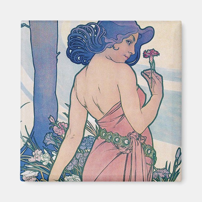 Íman Cravo (Quatro Flores), Alphonse Mucha (Frente)