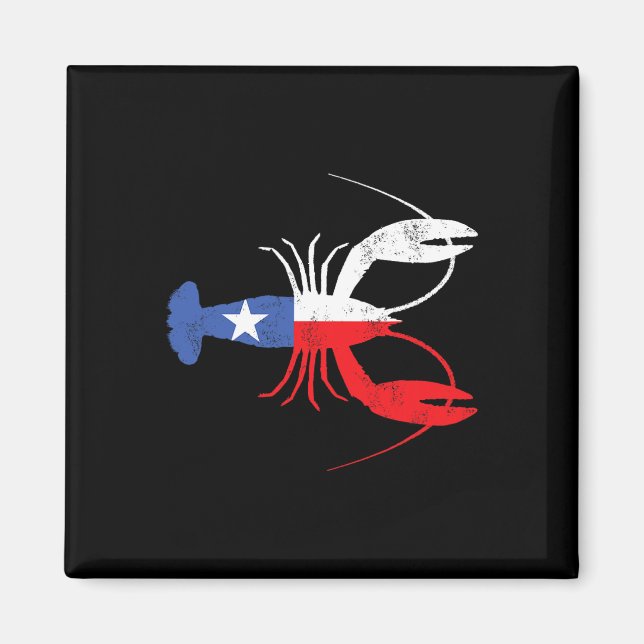 Íman Crawfish Texas Crawaddy Southern Comida Mardi Gras (Frente)