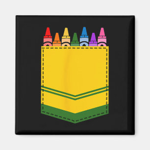 Íman Crayon Box Pocket Teacher Gift Costume