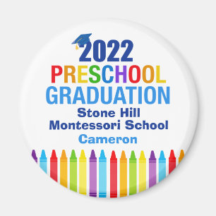 Íman Crayon Personalizado PréK para Graduação Pré-E