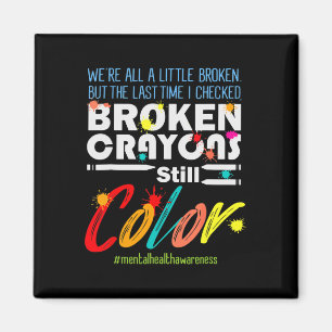 Íman Crayons Ainda Colorido Suporte à Consciência da Sa