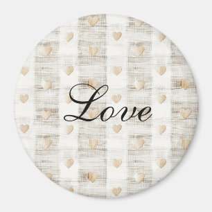 Íman Cream White Beige Boho Hearts
